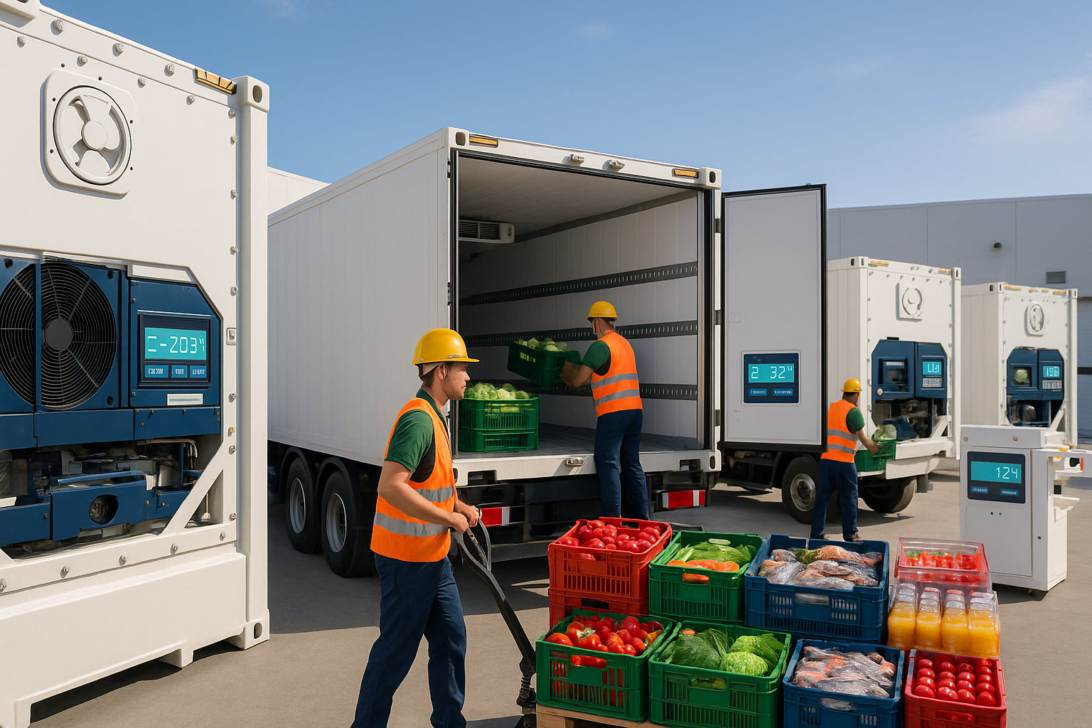 How are cold storage containers used in food and beverage logistics?